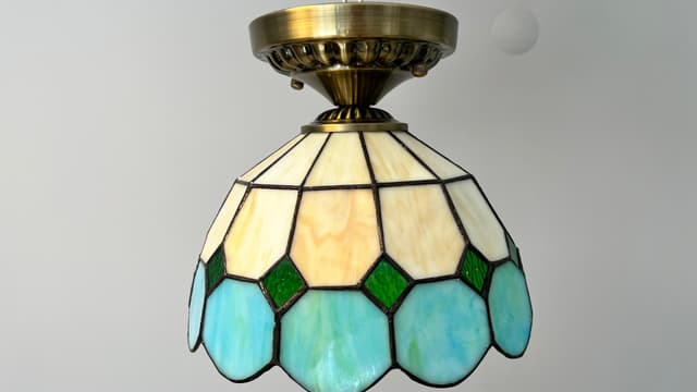 Tavan Vi̇tray Eski̇tme Avize 30cm (12") - Yeşi̇l