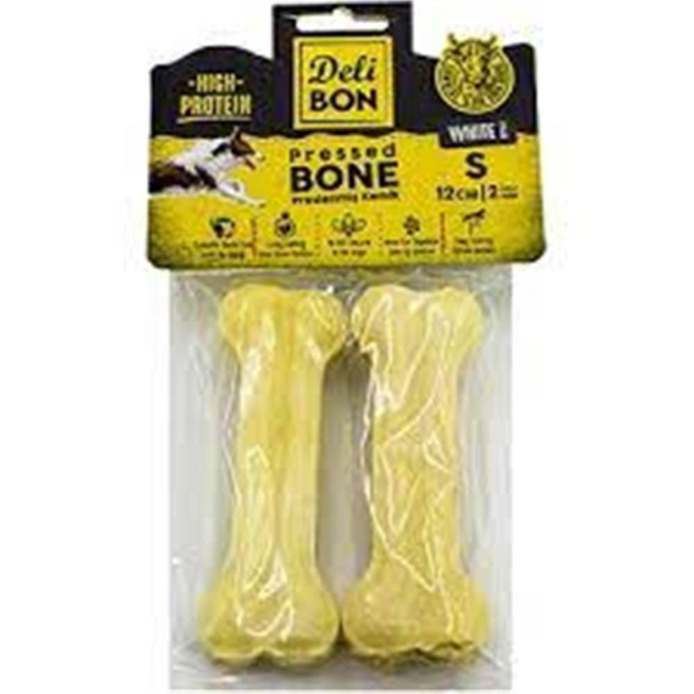 DELİBON DERİ PRES KEMİK 12CM S BOY 2Lİ PAKET BEYAZ 12CMX2AD.
