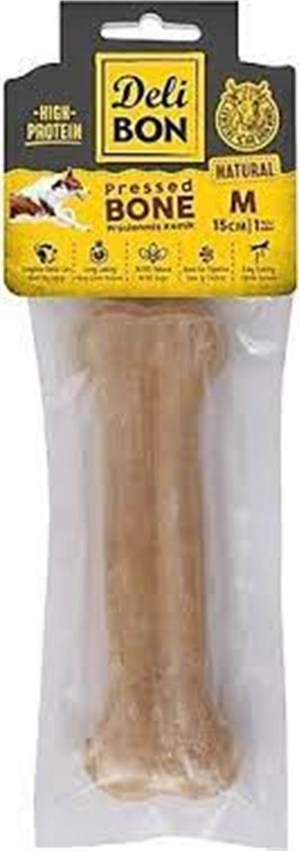DELİBON DERİ PRES KEMİK 15CM M BOY 1Lİ PAKET NATUREL 15CMX1AD.