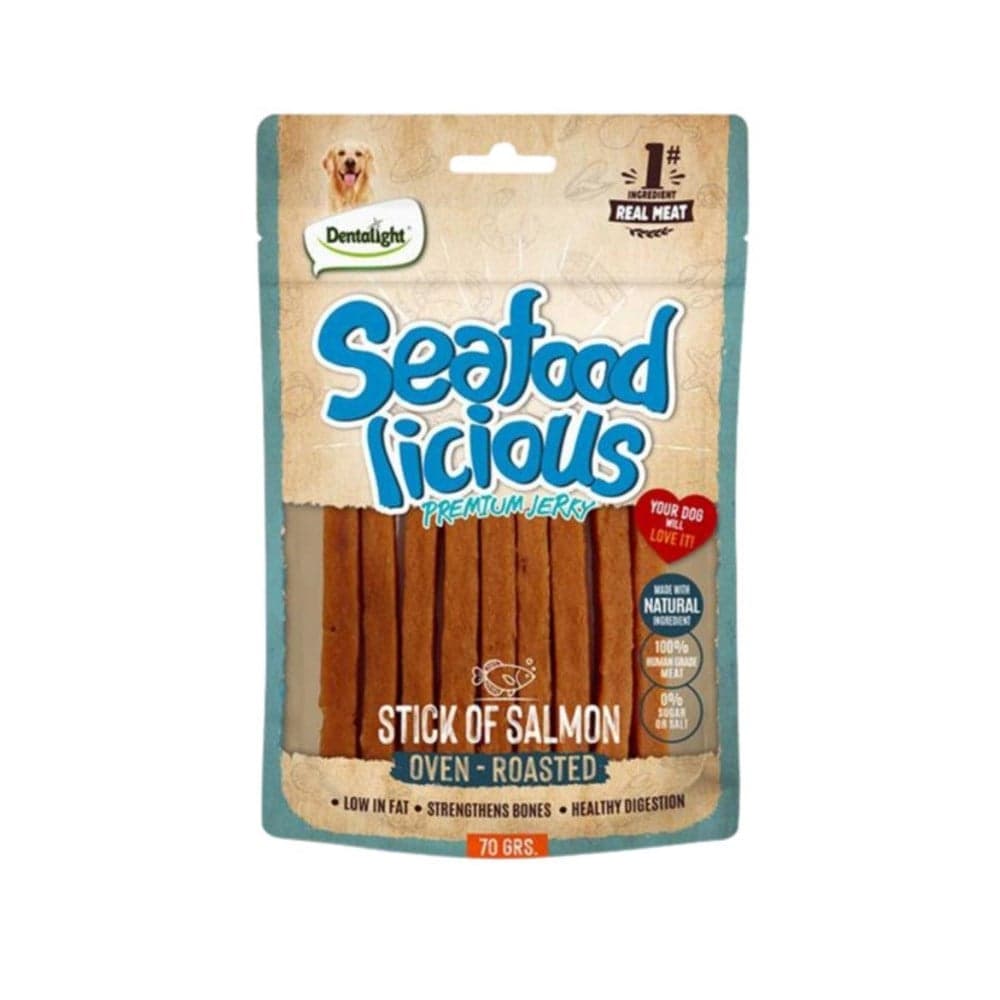 Dentalight Seafood Licious Kurutulmuş Somonlu Çubuk Köpek Ödül Maması 70gr