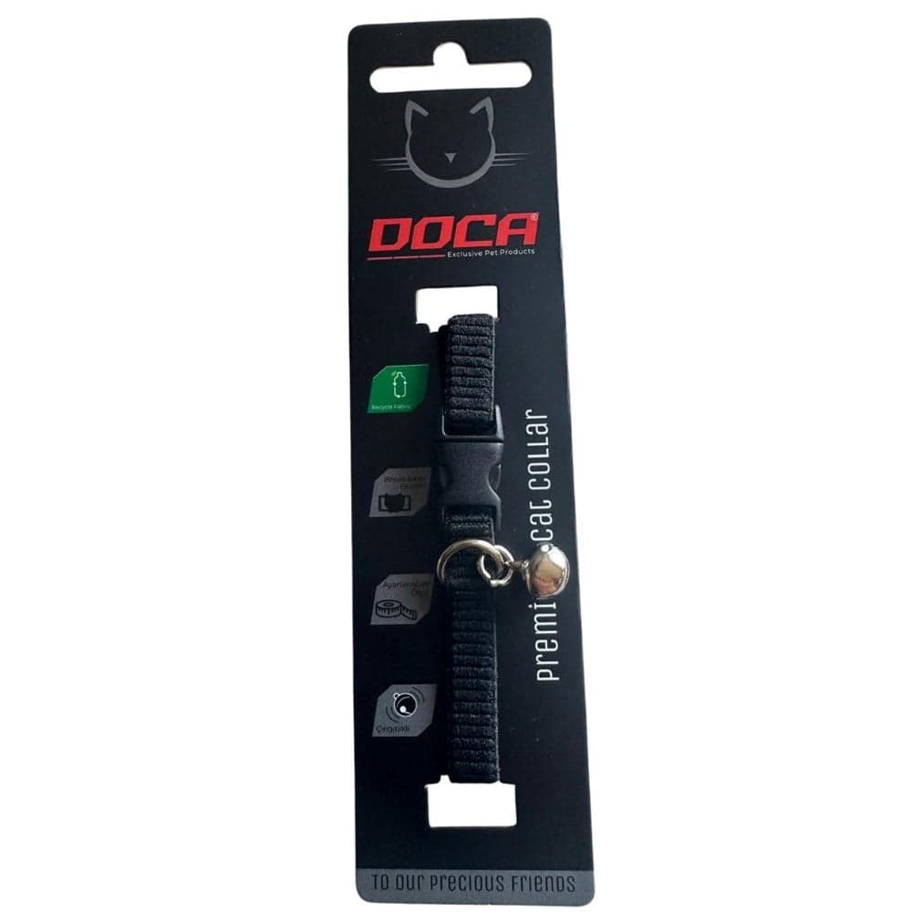 DOCA LASTİKLİ KEDİ BOYUN TASMASI 1.2*18-38 CM SİYAH