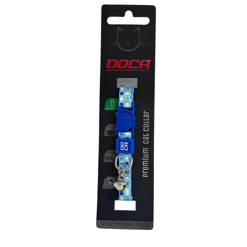 Doca Premium Aqua Desenli Kedi Boyun Tasması 1,2 x 18-38 Cm