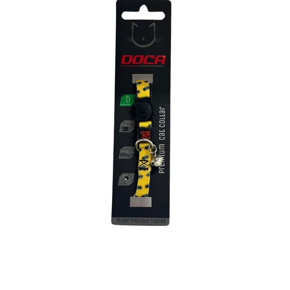 Doca Premium Bee Desenli Kedi Boyun Tasması 1,2 x 18-38 Cm