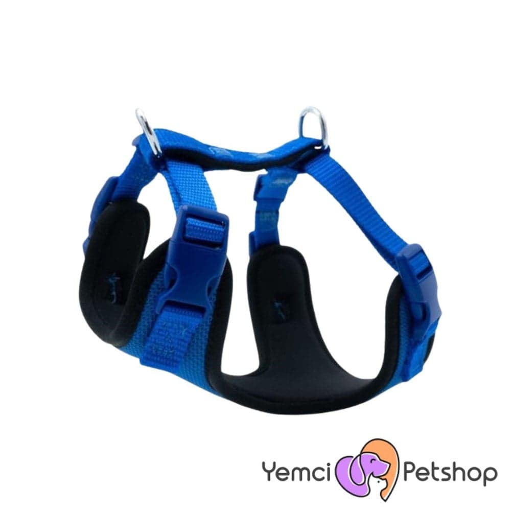 DOGGİE HAVALI DOKUMA GÖĞÜS TASMASI ROYALMAVİ 1,5X40-50CM