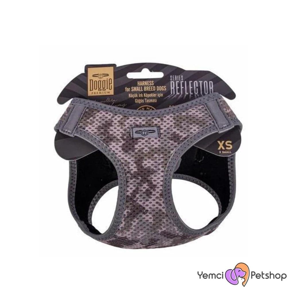 DOGGİE HAVALI DOKUMA REFLEKTÖR SERİSİ KÜÇÜK IRK GÖĞÜS TASMASI KAMUFLAJ L-42-48CM