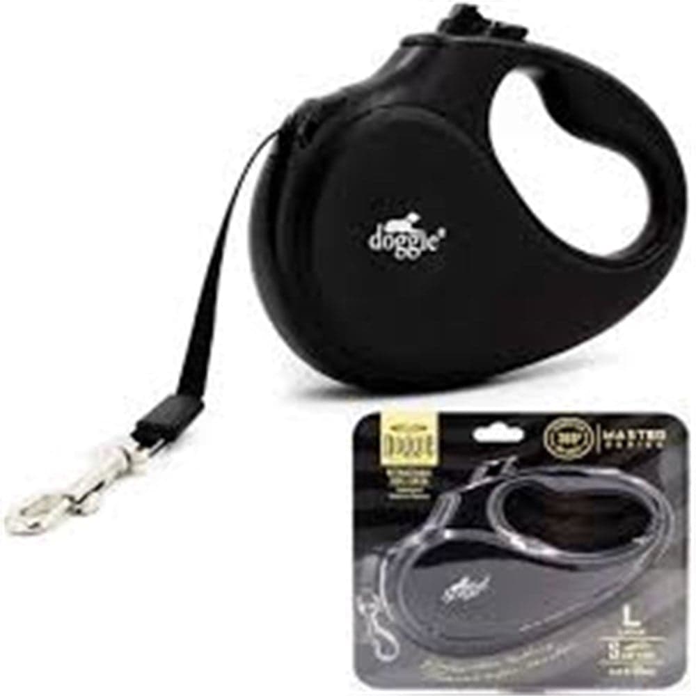 DOGGİE OTOMATİK UZATMA TASMASI MASTER SERİ SİYAH 50KG/5MT