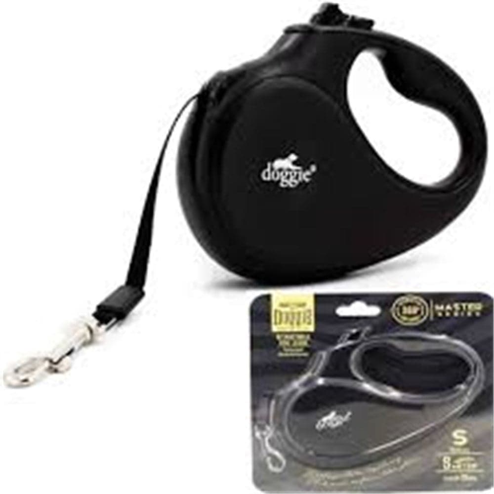 DOGGİE OTOMATİK UZATMA TASMASI MASTER SERİ SİYAH 15KG/5MT