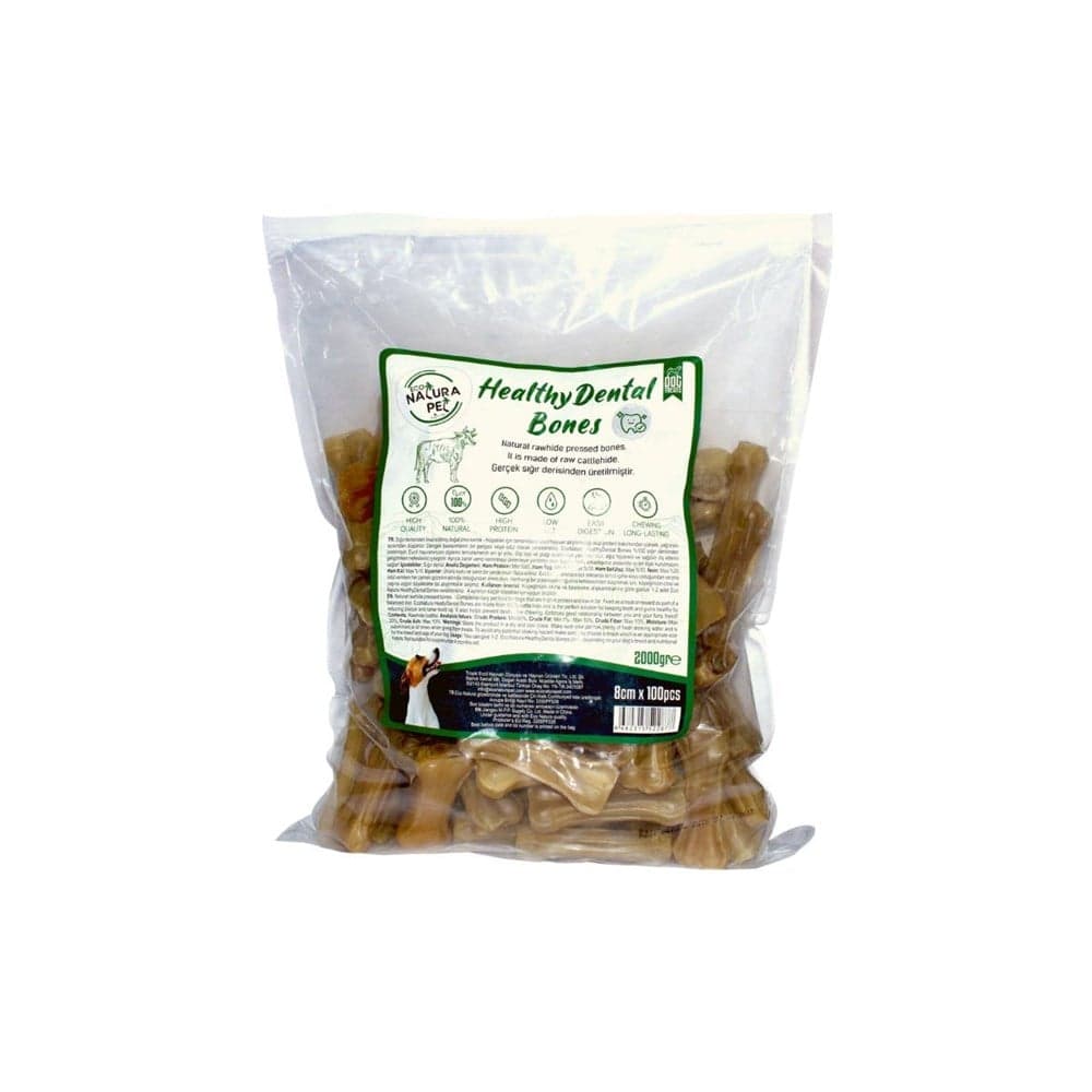 Eco Natura Pet Healty Dental Bones Natural Pres Kemik 8Cm 100Lü 2000Gr