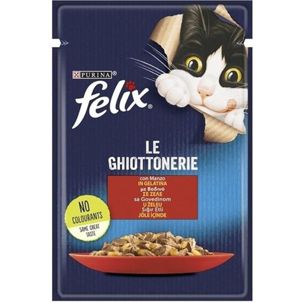 Felix Pouch Sığır Etli Yaş Kedi Maması 85 Gr