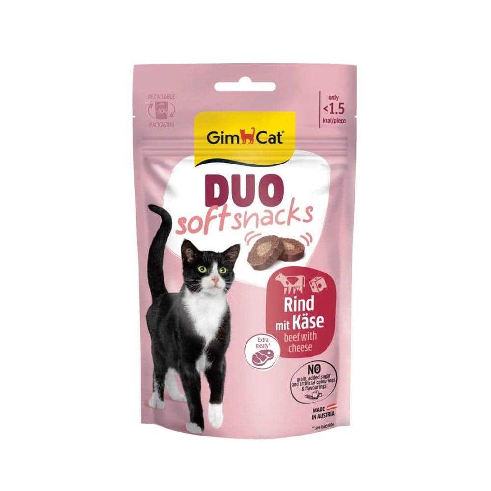 GimCat Duo Soft Snacks Beef with Cheese Kedi Ödülü 50 Gr