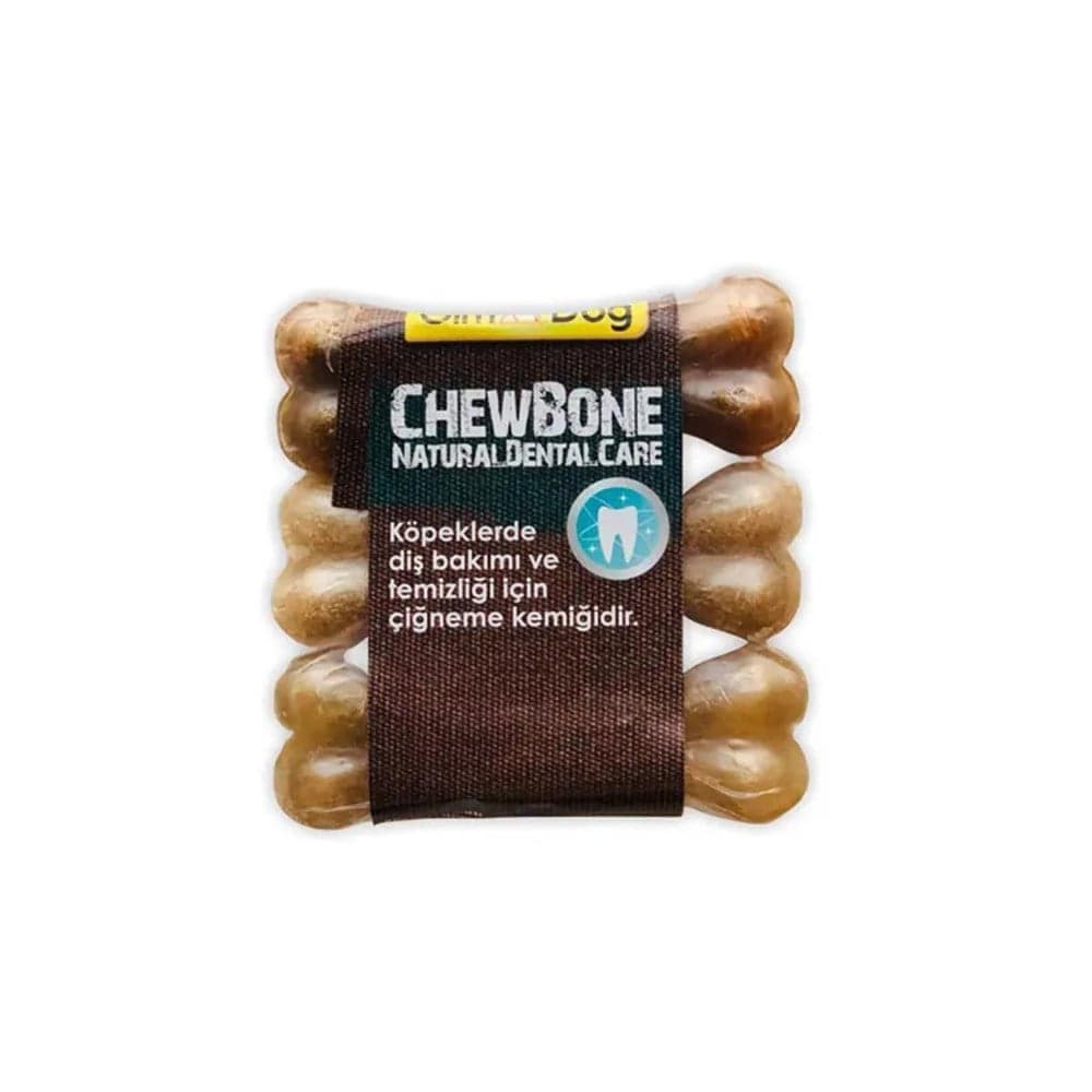GimDog Mordimi Press Köpek Ödül Kemiği (3lü) Natural 9cm