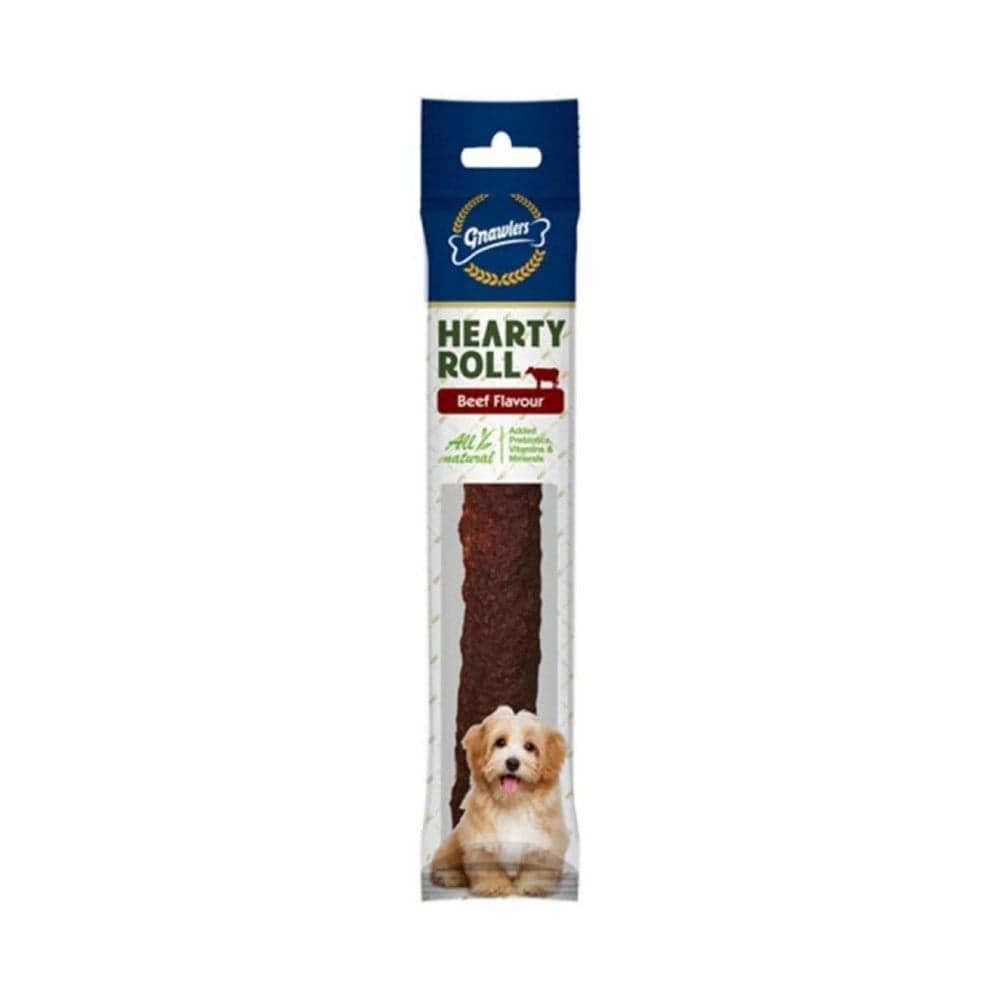 Gnawlers Hearty Roll Doğal Kolajen Biftekli Köpek Ödül Kemiği 22,5cm 80gr
