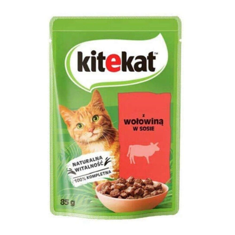 Kitekat Gravy Sos İçinde Sığır Etli Yetişkin Kedi Konservesi 85gr
