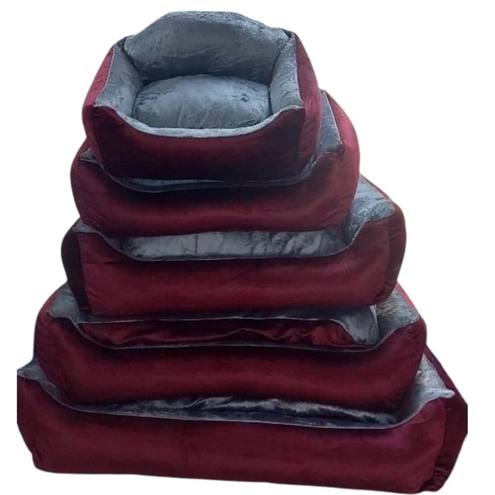 LİON PET BORDO KADİFE KEDİ KÖPEK YATAĞI XL 85*75 CM