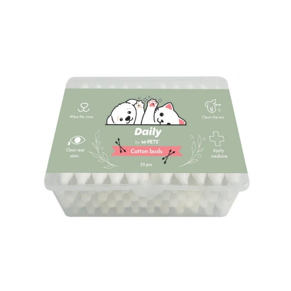 M-PETS DAILY KULAK BURUN GÖZYAŞI TEMİZLME PAMUĞU 55Lİ