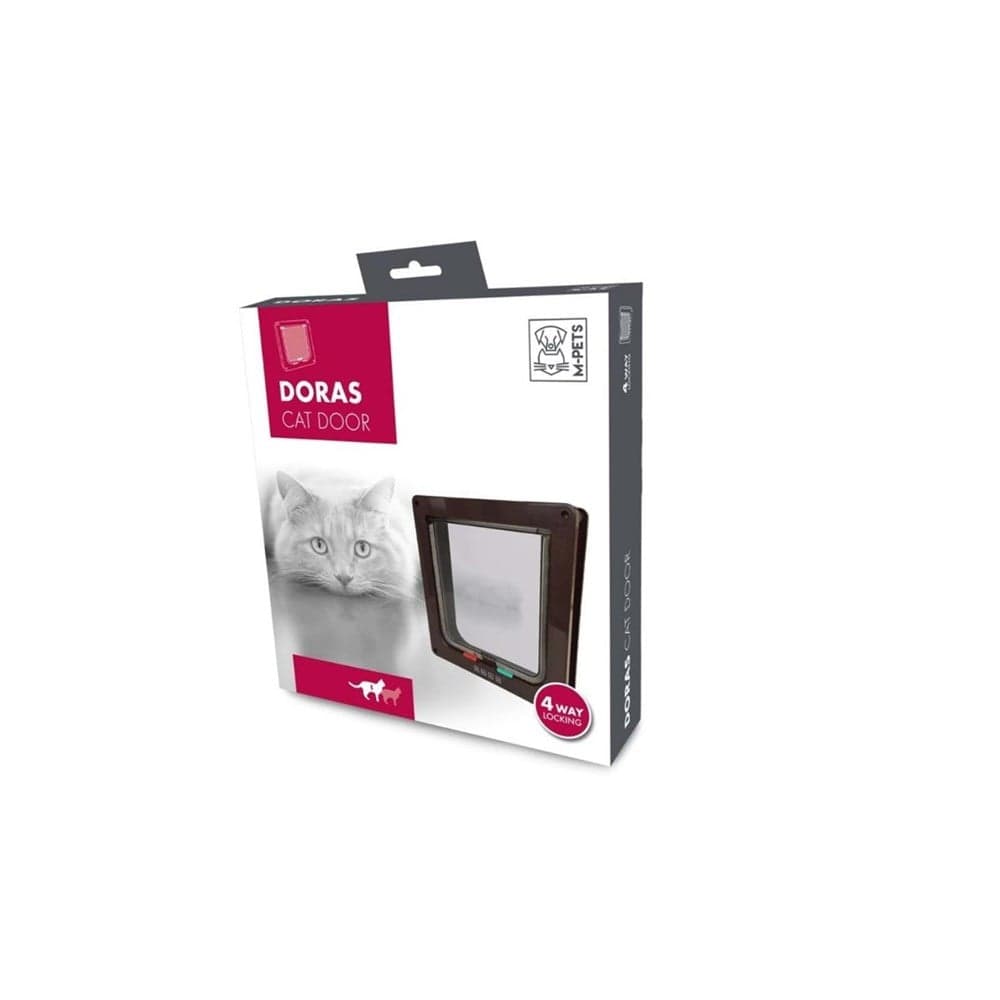 M-PETS DORAS KEDİ KAPISI 4 YOLLU BROWN 250MMX233MM