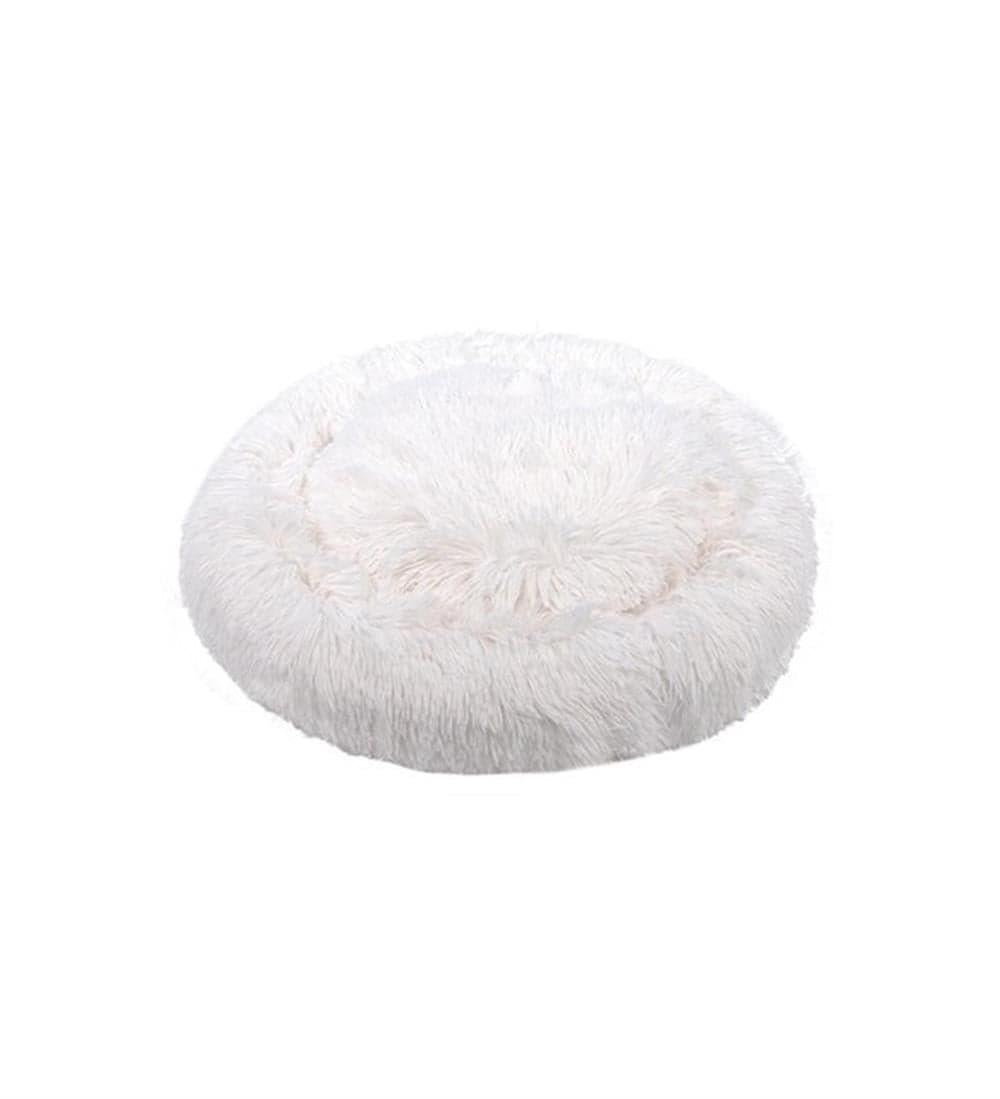 PET BOSS POFUDUK KEDİ KÖPEKLER İÇİN PELUŞ YATAK BEJ MEDİUM 70 CM