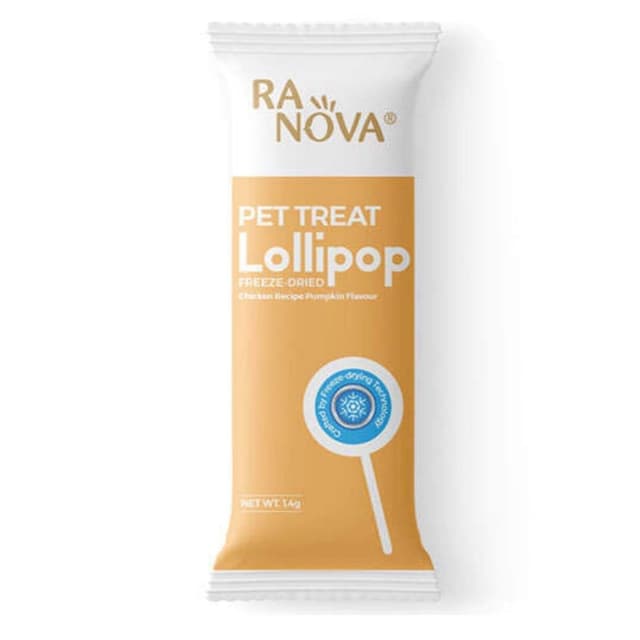 Ranova Kabak Aromalı Dondurularak Kurutulmuş Kedi Ödülü Lolipop 1.4 Gr