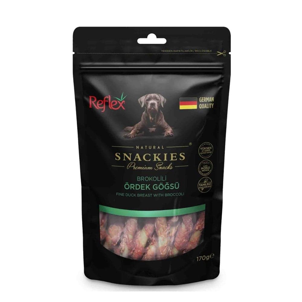Reflex Snackies Brokolili Ördek Göğsü Köpek Ödül Maması 170gr