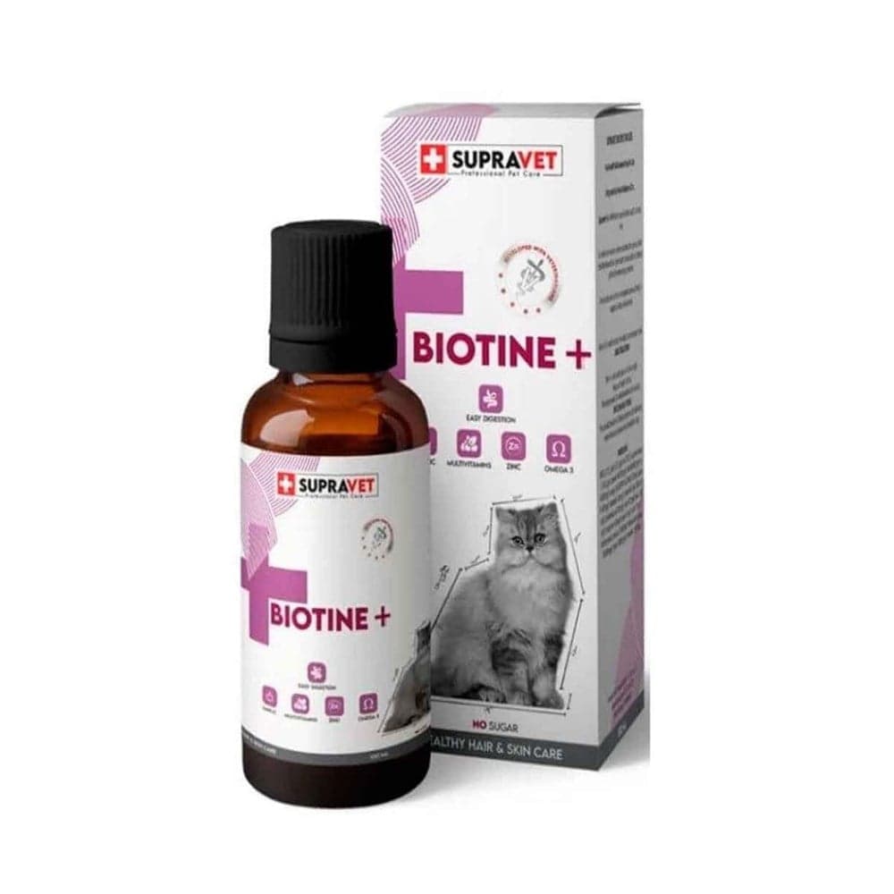 Supravet Biotine Kediler İçin Tüy Sağlığı Multi Vitamin Damlası 100 ml