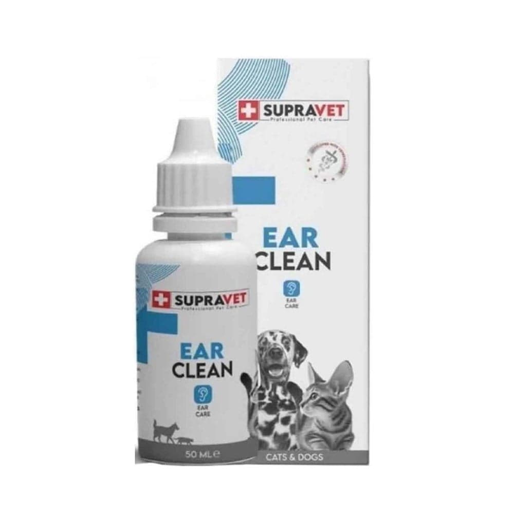 Supravet Ear Clean Kedi ve Köpek Kulak Temizleme Solüsyonu 50 ml