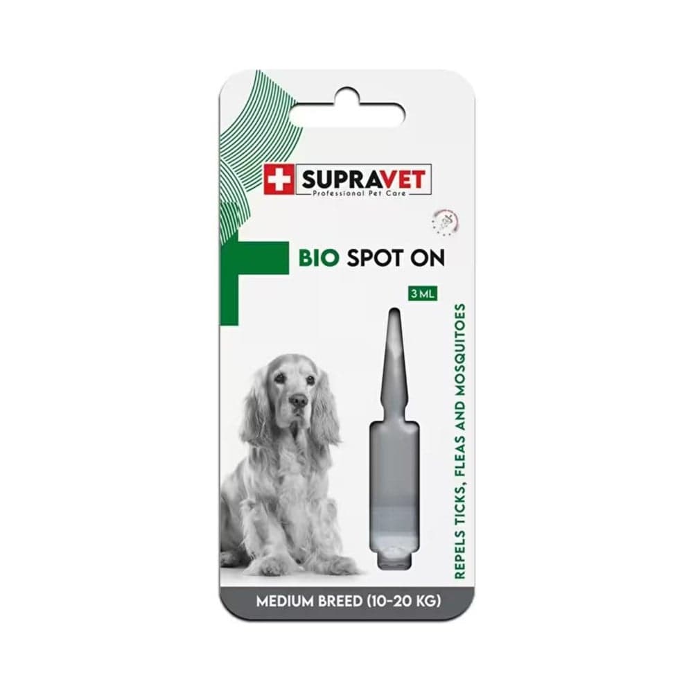 Supravet Orta Irk Köpek Deri ve Tüy Bakım Yağı Bit Pire Kene Dış Parazit Ense Damlası