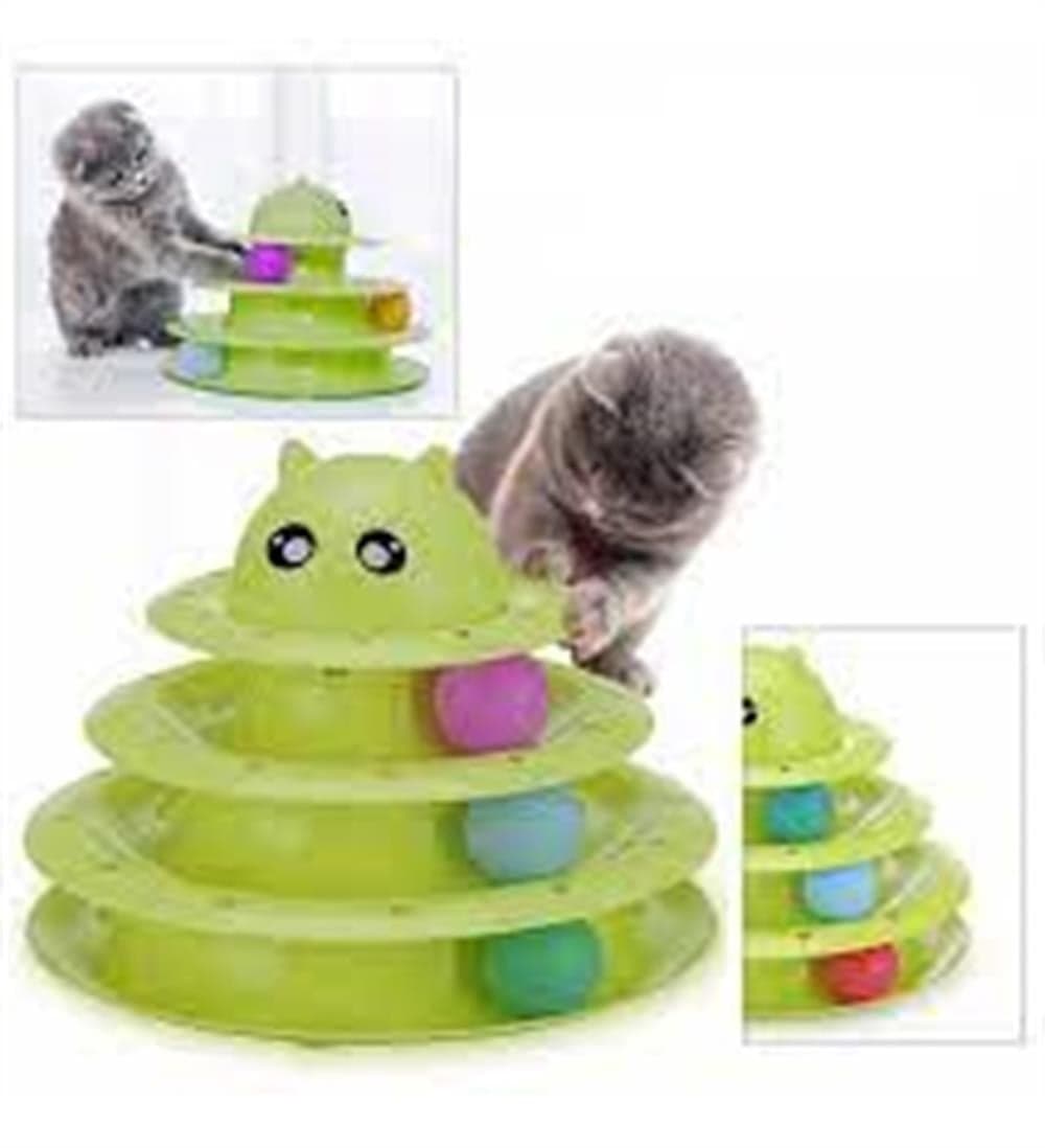 TOWER OF TRACKS ÜÇ KATLI KEDİ OYUNCAĞI