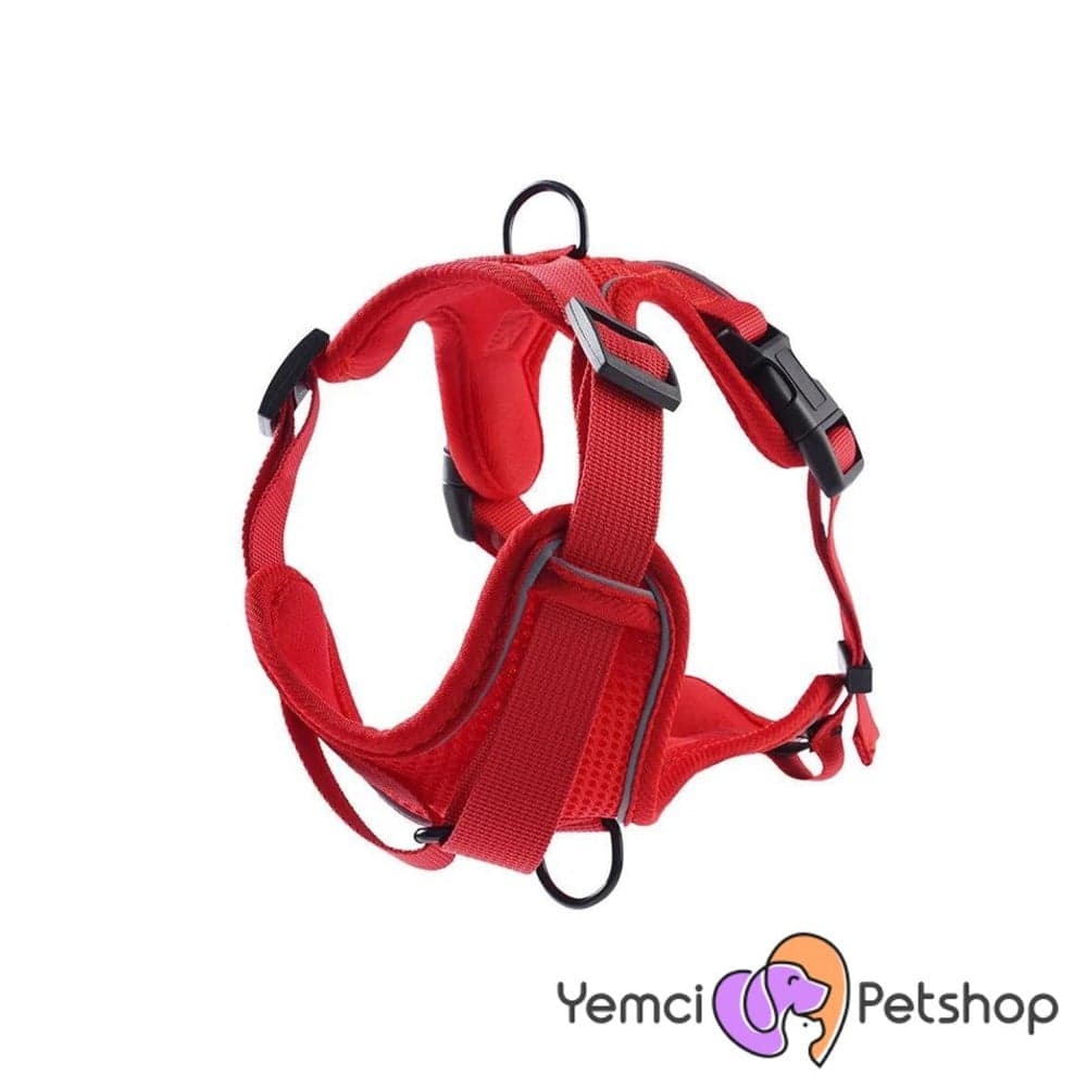 YEMCİPETSHOP KÖPEK GÖĞÜS TASMASI KIRMIZI XL