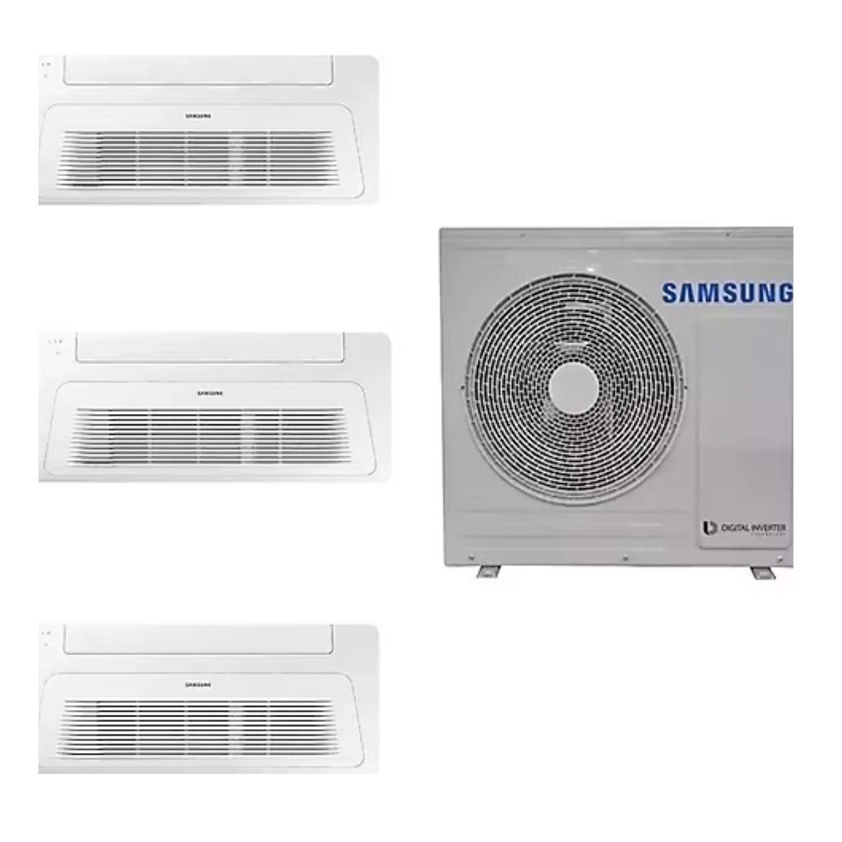 Samsung Wind Free Multi 1+3 Sistem (AJ080TXJ4KH/EA) 8 kw Dış 9+9+12 Btu İç Ünite Tek Yön Kaset Klima