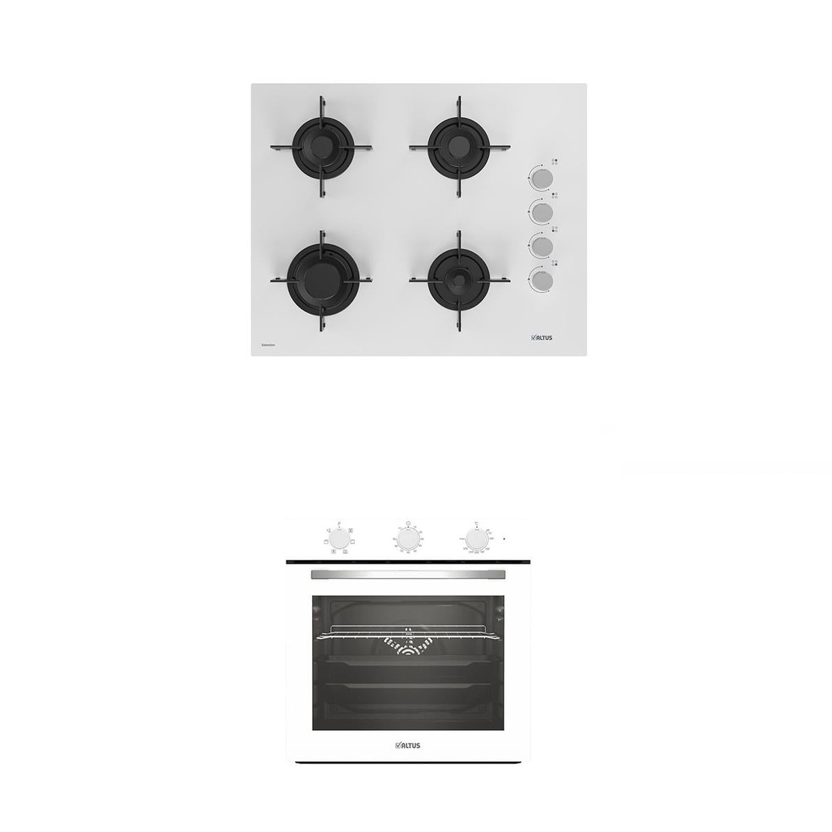 Altus ALA 321 W Fırın-ALA 159 DW Ocak Beyaz Cam Ankastre Set 