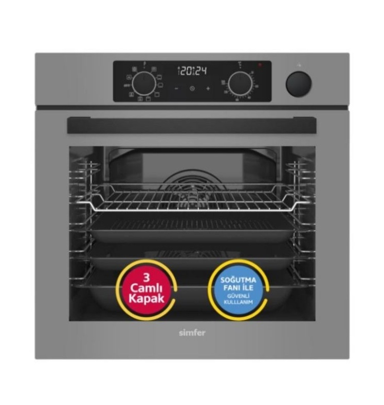 Simfer 8246 Steam Master Gri Ankastre Fırın
