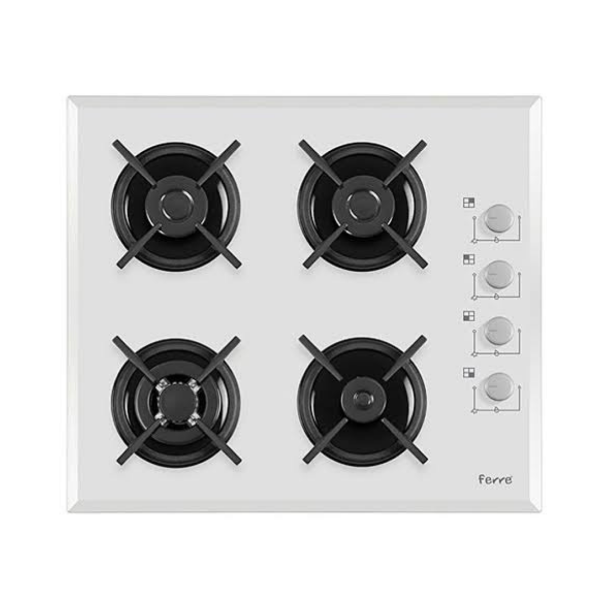 Ferre B2240 CE Beyaz Cam Set Üstü Ocak
