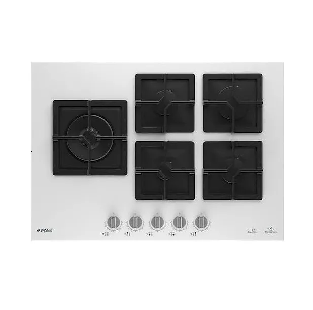 Arçelik OCD K 752-2 DWKYB Wok Gözlü Beyaz Cam Ankastre Ocak