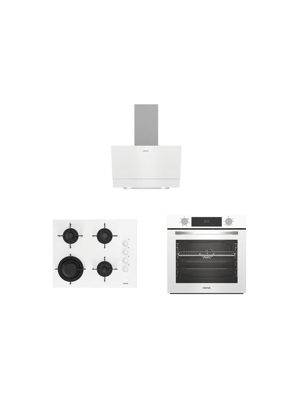 Altus ALA 322 W Fırın-ALA189 DW Ocak-ALA 510 W Davlumbaz Beyaz Ankastre Set