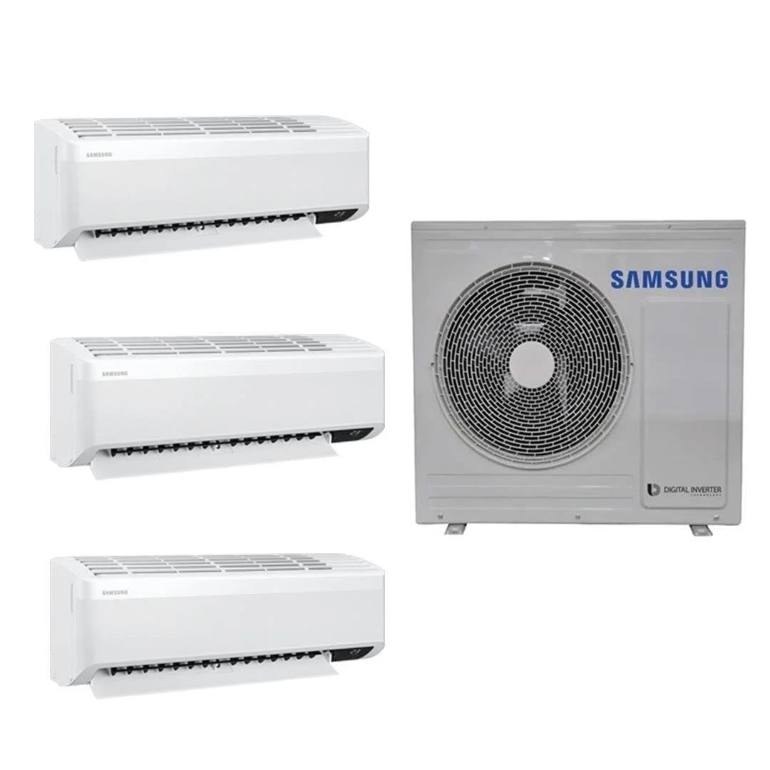 Samsung Wind Free Multi 1+3 Sistem (AJ080TXJ4KH/EA) 8 kw Dış 7+7+18 Btu İç Ünite Duvar Tipi Klima