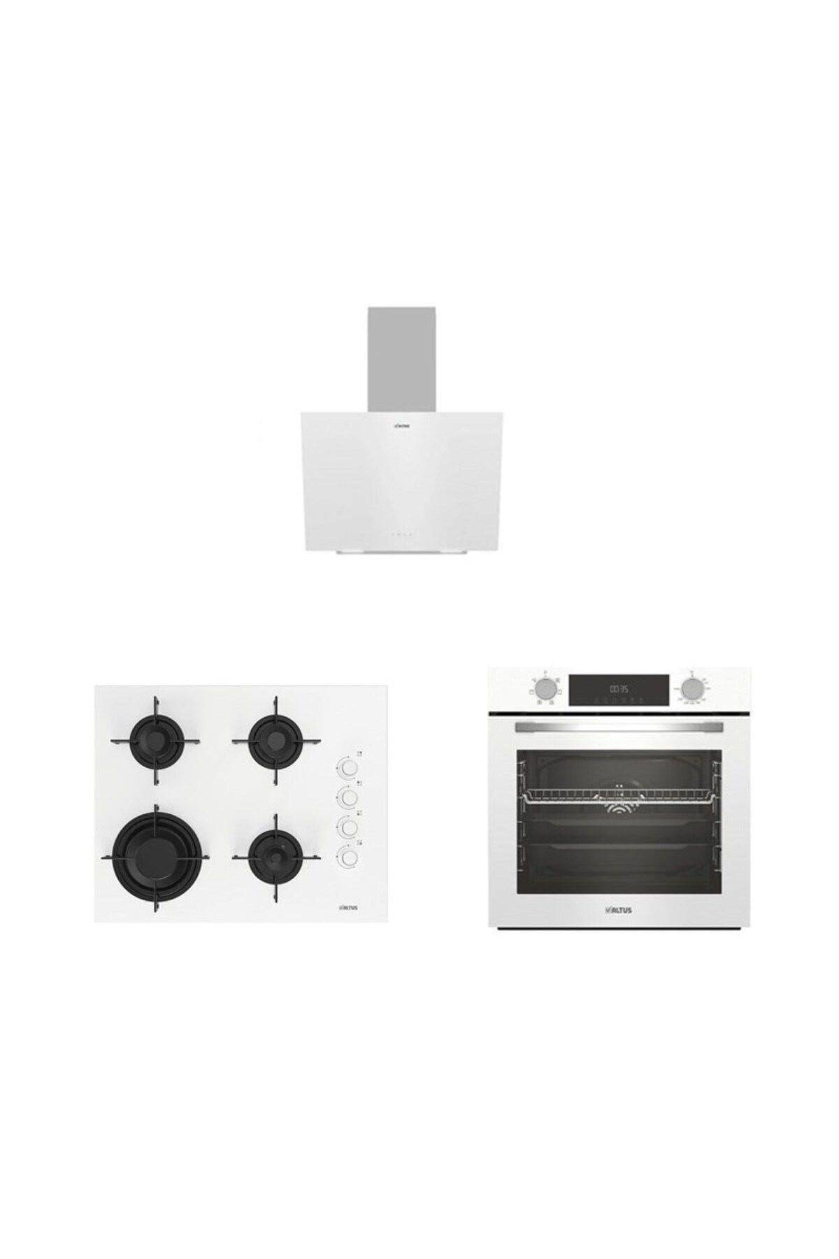 Altus ALA 322 W Fırın-ALA 189 DW Ocak-ALA 570 W Davlumbaz Beyaz Ankastre Set