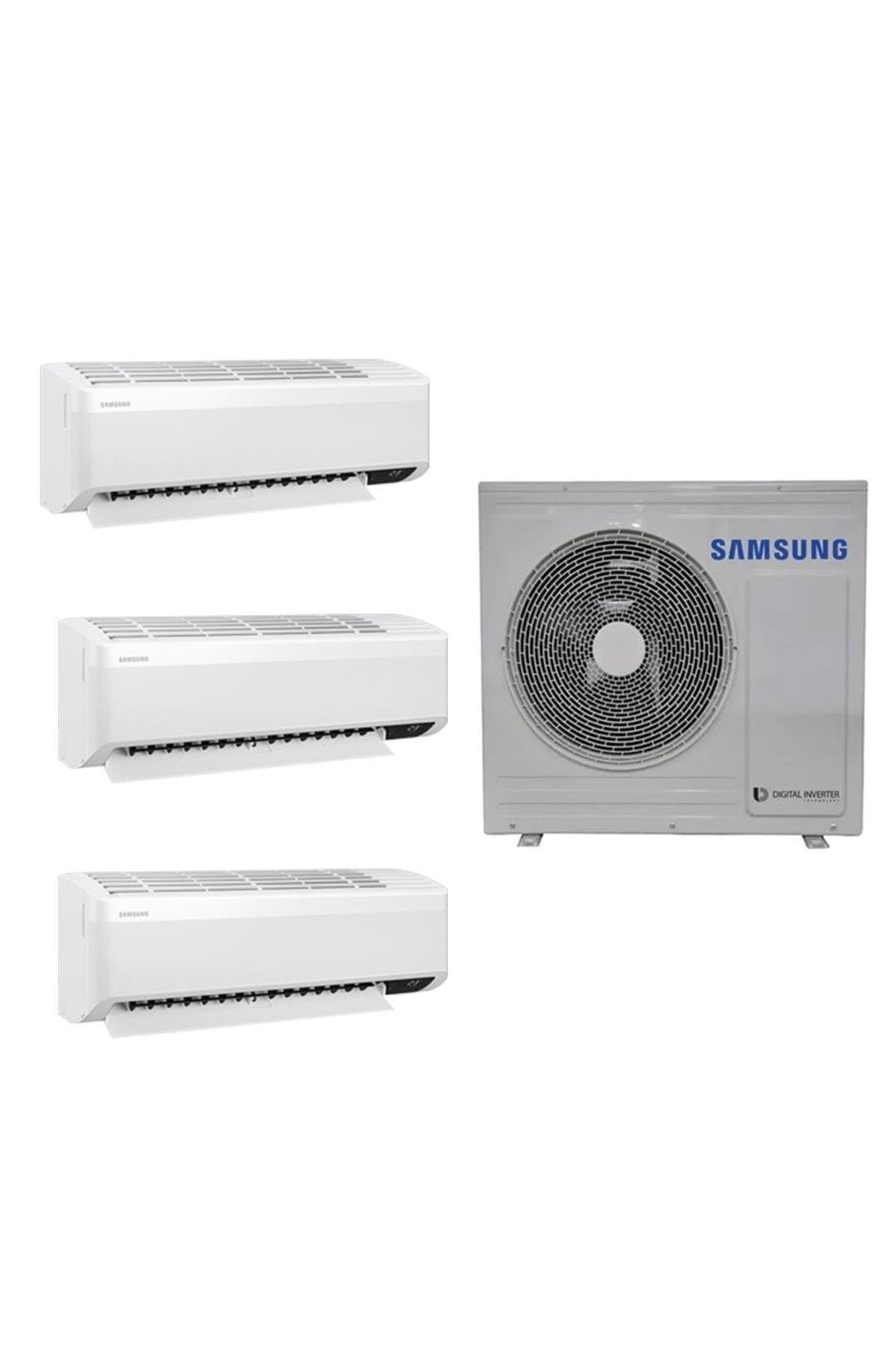Samsung Wind Free Multi 1+3 Sistem (AJ080TXJ4KH/EA) 8 kw Dış 9+9+24 Btu İç Ünite Duvar Tipi Klima