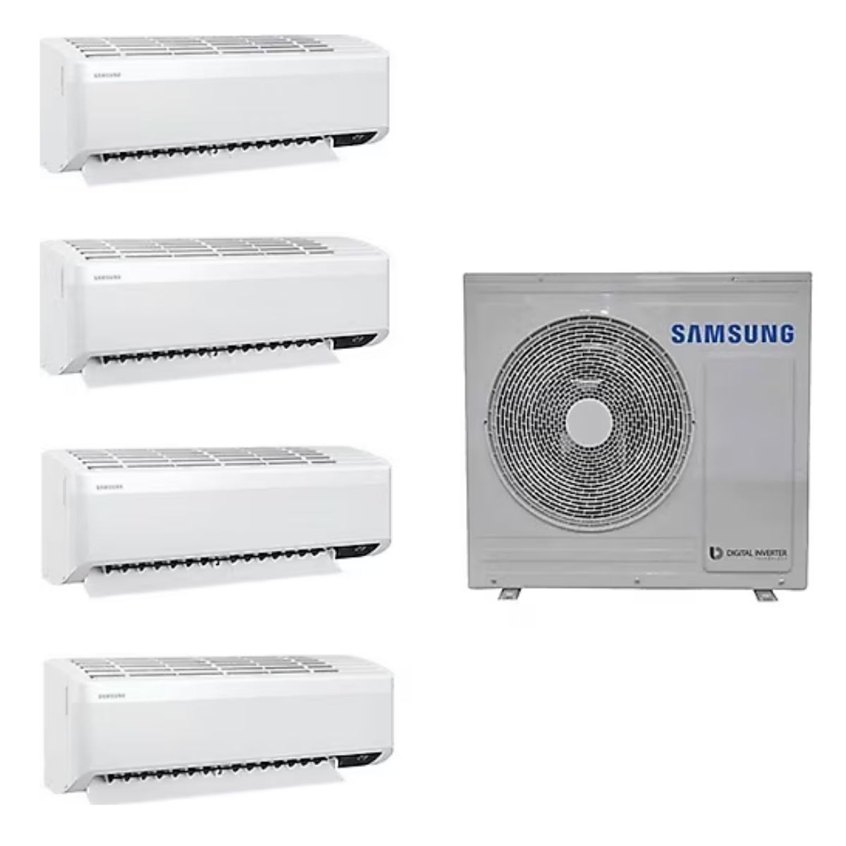 Samsung Wind Free Multi 1+4 Sistem (AJ100TXJ5KH/EA) 10 kw Dış 12+12+18+18 Btu İç Ünite Duvar Tipi Klima