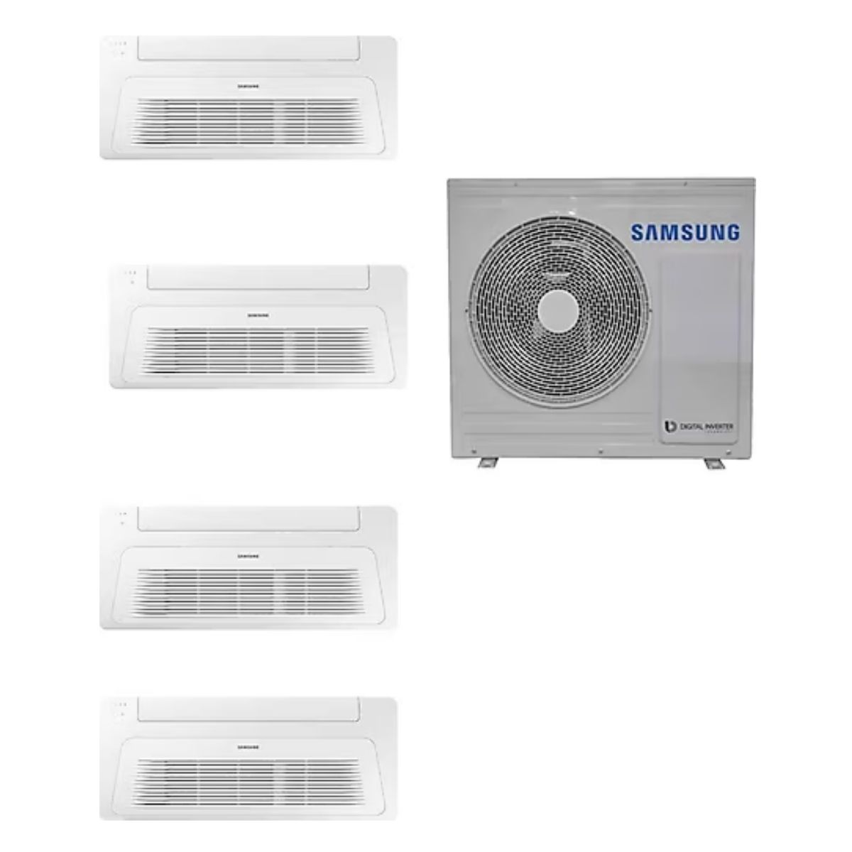 Samsung Wind Free Multi 1+4 Sistem (AJ100TXJ5KH/EA) 10 kw Dış 9+12+12+18 Btu İç Ünite Tek Yön Kaset Klima